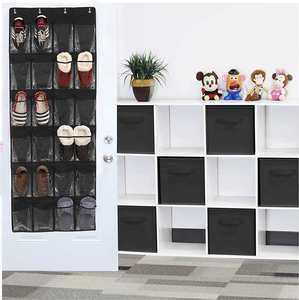 24 Pockets Clear Over the Door Hanging Shoe Organizer for Shoes and Kids Toy Closet Storage Holder - Product Image 6