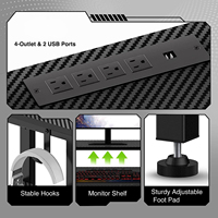 Fabricant de grand bureau de jeu RVB coin E-Sports Gamer PC table d'ordinateur avec LED