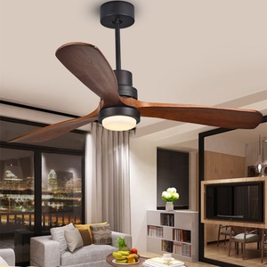 El paquete de lámpara de ventilador de madera maciza de estilo retro americano The House es un ventilador de techo silencioso de espectro completo para la sala de estar y el comedor. - Product Image 3
