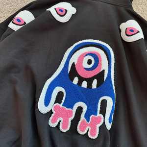 Sudadera con Capucha de Felpa Francesa 100% Algodón de Alta Calidad, 500 g/m², para Hombre, con Bordado de Chenilla Personalizado con Logotipo de Dibujos Animados, Gruesa, para Invierno - Product Image 4