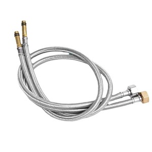 Tuyau d'eau tressé en acier inoxydable Huixin 304, 1,6 MPa, pour chauffe-eau, robinets, lavabos, avec raccord à 4 points - Product Image 1