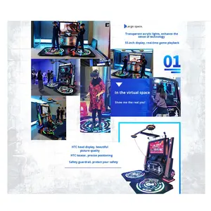 جهاز رقص مزدوج بتقنية الواقع الافتراضي في مدينة الملاهي مع نظام إيقاع وحساسات حركة تفاعلية لتجربة رقص لشخصين - Product Image 4