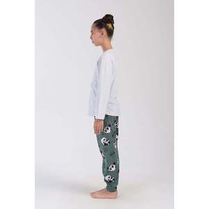 KIZ COCUK P.SUPREM O YAKA UZUN KOL ETEGI OVAL MANSETLI PIJAMA TAKIM(7-8/13-14) - สีเทาผสมสี - สีเทาผสมสี - Product Image 3