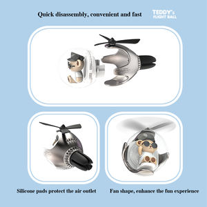 泰迪熊汽车配件内饰香水扩散器飞行员旋转螺旋桨出口香水汽车空气清新剂 - Product Image 6