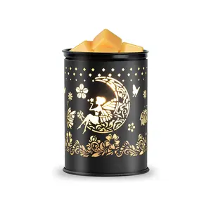 Metal Wax Melt Warmer Moonflower Fairy Wax Melter Scented Candle Wax Burner Tart Warmer for Scented Candle for Home Fragrance US