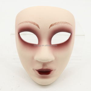 Mujer <span class=keywords><strong>media</strong></span> <span class=keywords><strong>cara</strong></span> mascarada fiesta Cosplay disfraz accesorio <span class=keywords><strong>Halloween</strong></span> y boda adecuado rubor <span class=keywords><strong>maquillaje</strong></span> <span class=keywords><strong>de</strong></span> ojos labios rojos como máscara - Product Image 5
