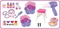 Table de Maquillage Miniature pour Enfants en Plastique de Haute Qualité avec Éclairage et Musique – Ensemble Coiffeuse pour Filles
