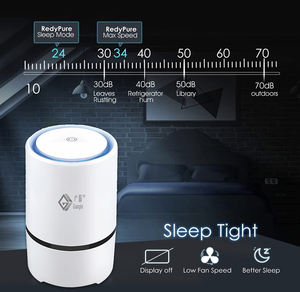 Purificateur d'air compact alimenté par USB avec filtre HEPA haute efficacité, filtre à charbon actif, <span class=keywords><strong>ioniseur</strong></span> et tampon à huiles essentielles - Product Image 5