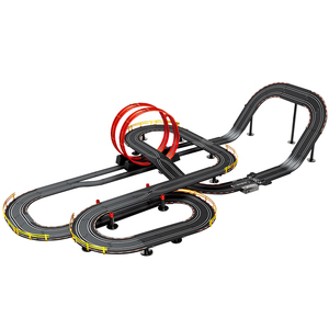 A47-23 <span class=keywords><strong>Circuit</strong></span> de <span class=keywords><strong>course</strong></span> de slot car 2-en-1 haute vitesse, échelle 1/43, avec alimentation et protection contre les courts-circuits, en plastique, <span class=keywords><strong>jouet</strong></span> pour garçons - Product Image 2