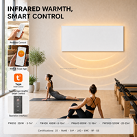 Radiateur infrarouge Tuya Wifi sur pied 600W, panneau chauffant en cristal de carbone, protection contre la surchauffe, radiateur électrique mural CE OEM