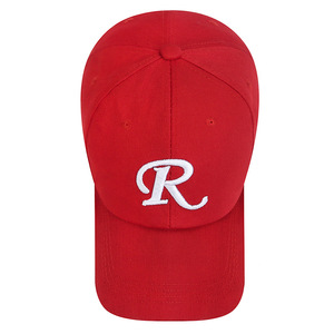 Baseball Cap Unisex Cotton Embroidered R Letter Sunscreen Breathable Sport Hat Red Pink Black Yellow Purple Light Blue - Product Image 5