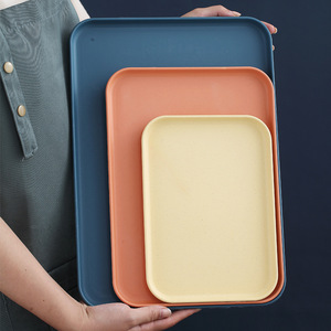 Hot sale trade assurance plastic fast food plate 100% melamine food serving tray cheap plastic tray