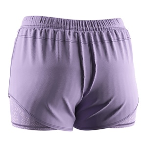 Custom Logo Women Purple Sportswear Set Compression Top with Functional 2 in 1 <strong>Shorts</strong> for MMA HIIT Cross Training - Product Image 6