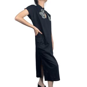 ชุดเดรสแฟชั่นสวยหรู แขนสั้น สีดำ สไตล์ใหม่ สำหรับผู้หญิง - Product Image 3