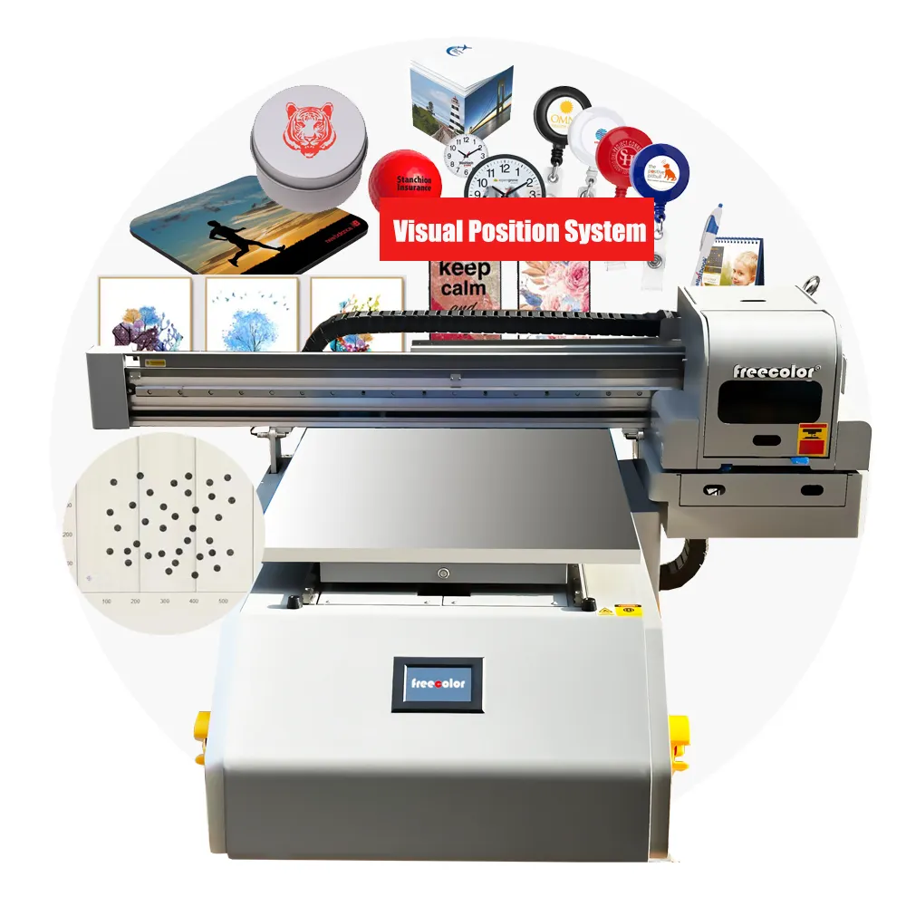 Freecolor Multifuncional 6090 Impresora UV con Sistema de Escáner de Posicionamiento Visual con Cámara con 3 Cabezales