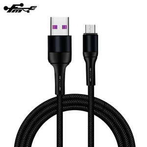 Vente en gros 1M câble <span class=keywords><strong>micro</strong></span> <span class=keywords><strong>USB</strong></span> <span class=keywords><strong>de</strong></span> haute <span class=keywords><strong>qualité</strong></span> charge rapide 2.4A nylon tressé métal pur cuivre pour téléphones mobiles - Product Image 2
