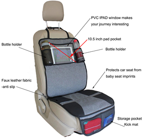 Protecteur <span class=keywords><strong>de</strong></span> siège <span class=keywords><strong>de</strong></span> voiture <span class=keywords><strong>de</strong></span> sécurité pour bébé 3 en 1 avec tapis <span class=keywords><strong>de</strong></span> <span class=keywords><strong>protection</strong></span> pour enfants - Product Image 3