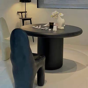 Ensemble <span class=keywords><strong>de</strong></span> <span class=keywords><strong>table</strong></span> à manger ronde en <span class=keywords><strong>bois</strong></span> massif moderne, fabriqué à la main, durable, <span class=keywords><strong>pour</strong></span> la maison, l'appartement, la salle à manger et l'hôtel, la villa - Product Image 4