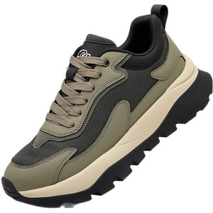 Men's Winter Warm Plush Lined Cow Leather Walking Shoes Round <b>Toe</b> Rubber Outsole Anti Slip Thick Sole Casual Sport Low Heel - Product Image 4