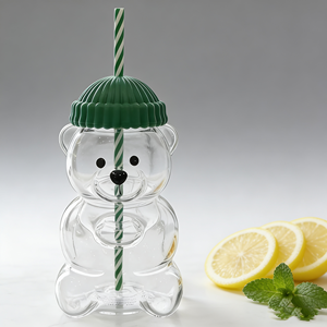 แก้วน้ำทรง<span class=keywords><strong>หมี</strong></span>น่ารัก 500 มล. ทำจากแก้วบอโรซิลิเกตคุณภาพสูง ใช้ซ้ำได้ ปลอดสาร BPA พร้อมหลอดดูดน้ำ เหมาะสำหรับกาแฟ น้ำผลไม้ <span class=keywords><strong>นม</strong></span> ชา<span class=keywords><strong>นม</strong></span> สมูทตี้ ของขวัญวันหยุด มีสินค้าในสต็อก - Product Image 3