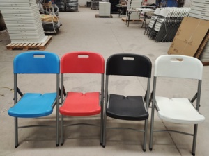 Sedia Pieghevole in Plastica HDPE Bianca per Uso Interno ed <span class=keywords><strong>Esterno</strong></span>, Portata 250 kg, per Eventi e Feste, Vendita all'Ingrosso - Product Image 5