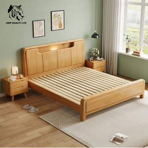 Base de cama king size de madera de 1.5m, diseño único, muebles de dormitorio, precio económico de fábrica en China, gran stock, envío directo, cama queen. - Product Image 3