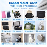 Tissu de blindage en maille de cuivre et nickel pour la protection des signaux WiFi, 5G et GPS, destiné aux pochettes Faraday et aux vêtements anti-ondes.