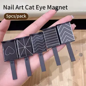 5 pezzi Set Gel smalto bacchetta magnetica per unghie magnete per Nail Charms bacchetta magnetica per unghie