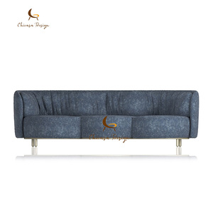 Juego de Muebles Modernos para el Hogar, Sofás de 3 Plazas y Muebles Curvos para Sala de Estar, Tapizados en Tela para Apartamento - Product Image 4