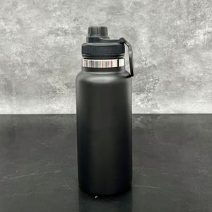 New 32oz Non Spill Wide Mouth Insulated Powder Coated Travel Thermal Mug Water <b>Bottle</b> with Portable Drinking Spout Lid for Lase - Product Image 2
