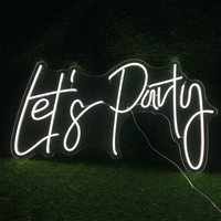 Enseigne néon « Lets Party » en promotion 2026