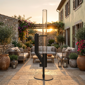 <span class=keywords><strong>Stufa</strong></span> <span class=keywords><strong>a</strong></span> Pellet da Esterno Autoportante con Tubo in Vetro per Giardino e Cortile - Product Image 2