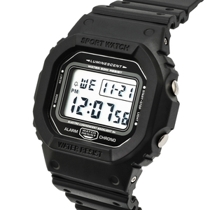 Reloj Digital Cronógrafo con Cuenta Regresiva, Unisex, Deportivo, Luminoso, Correa de Goma, Resistente al Agua, con Alarma - Product Image 2
