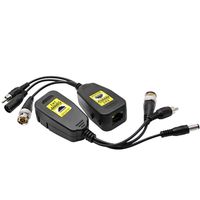 Balun de Video + Alimentación + Audio 3 en 1 de 8MP, Transceptor BNC de Par Trenzado RJ45 para Sistemas Analógicos AHD/CVI/TVI, Carcasa de ABS