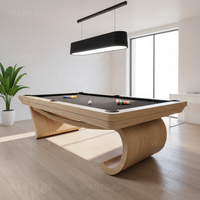 Table de billard professionnelle de luxe moderne 8ft 9ft en bois massif avec retour de balles, coussinets haute vitesse et poches en cuir, fabrication Jiujiang