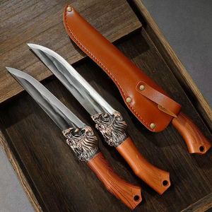 Cuchillo forjado para deshuesar, cuchillo para matanza de cerdos, cuchillo de chef, cuchillo para deshuesar y cortar carne de oveja, cuchillo Longquan con cabeza de tigre - Product Image 2