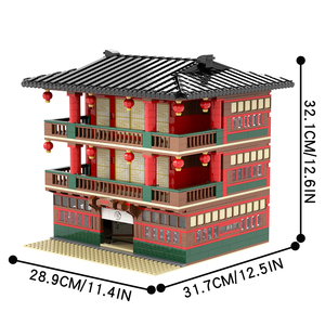 Demon Slayer Building <span class=keywords><strong>Kimetsu</strong></span> <span class=keywords><strong>No</strong></span> <span class=keywords><strong>Yaiba</strong></span>: Yuukaku-hen MOC MOOXI MOC1039 Película DIY Niños Niño Niñas Juguetes Bloques de construcción Ladrillos - Product Image 2