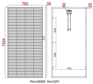 Cứng nhắc bảng điều khiển năng lượng mặt trời Centro năng lượng <span class=keywords><strong>225W</strong></span> 230W 235W 240W mô-đun quang điện 52V 240W Custom made - Product Image 1