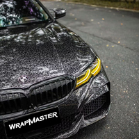 WRAPMASTER 1.52*18 metros PET Vinilo Negro Carbono para Envoltura de Automóviles, Película de Vinilo para Envoltura de Vehículos