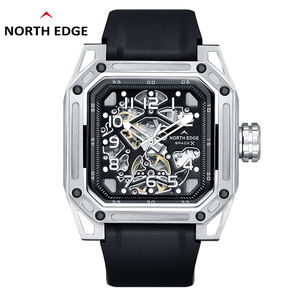 Relojes mecánicos NORTH EDGE para hombre, reloj automático con esqueleto de acero inoxidable para hombre, resistente al agua hasta 100M, movimiento Seagull, Space X - Product Image 1