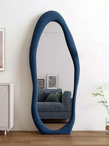 <span class=keywords><strong>Espejo</strong></span> de Maquillaje Moderno de Franela, <span class=keywords><strong>Ondulado</strong></span>, de Cuerpo Entero, Grande, Decorativo, para Dormitorio, <span class=keywords><strong>Espejo</strong></span> Cosmético de Pie para el Hogar - Product Image 6