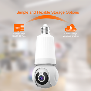 Bombilla LED de 360 grados Cámara de <span class=keywords><strong>TV</strong></span> de <span class=keywords><strong>circuito</strong></span> <span class=keywords><strong>cerrado</strong></span> Cámara inteligente inalámbrica de 4MP Seguridad para el hogar PTZ Bombilla giratoria Wifi Cámara IP - Product Image 6