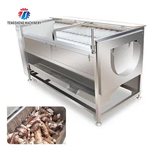 (TS-M800) yüksek verimli manyok yıkama ve soyma makinesi manyok öğütme makinesi/fırça rulo sebze soyucu ve yıkayıcı
