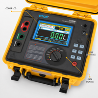 Testeur de résistance d'isolement portable 10 kV 5 mA avec écran LCD couleur, mégohmmètre pour le test des transformateurs, des moteurs et des câbles