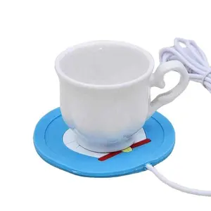 Tasse USB chauffante 5V en Silicone, ml, mignon, chauffe-chaleur, pour thé au lait, café, boissons chaudes, tasse de boisson, meilleur cadeau, tapis