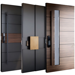 Porta d'Ingresso di Sicurezza in Alluminio con Design Minimalista e Vetro, per Esterni, Ville e Uso Domestico - Product Image 2