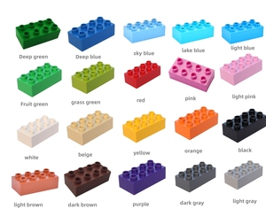 संगत स्टेम रचनात्मक प्लास्टिक ABS DIY खेलने सेट क्लासिक रंगीन ईंटों थोक 2X4 बच्चों बड़ी इमारत ब्लॉक - Product Image 2