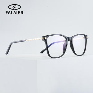 Monturas de Gafas Rectangulares FalaiEr TR90 con Lentes Anti Luz Azul, Unisex, Tamaño Mediano, Gafas Ópticas - Product Image 1