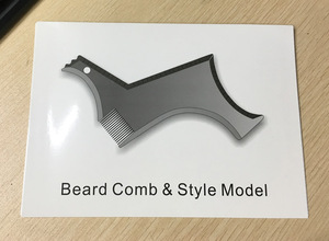 Strumento per Modellare la Barba con Logo Personalizzato, con Sagoma e Rifinitore per una Mascella Simmetrica, per Barba a Zibetto, Baffi e Basette - Product Image 5