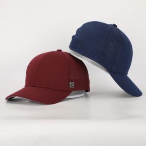 Özel tasarım 6-Panel kauçuk PVC yama hızlı kuru kabartmalı Logo beyzbol şapkası su geçirmez lazer kesim delik delikli <span class=keywords><strong>Golf</strong></span> baba şapka - Product Image 2